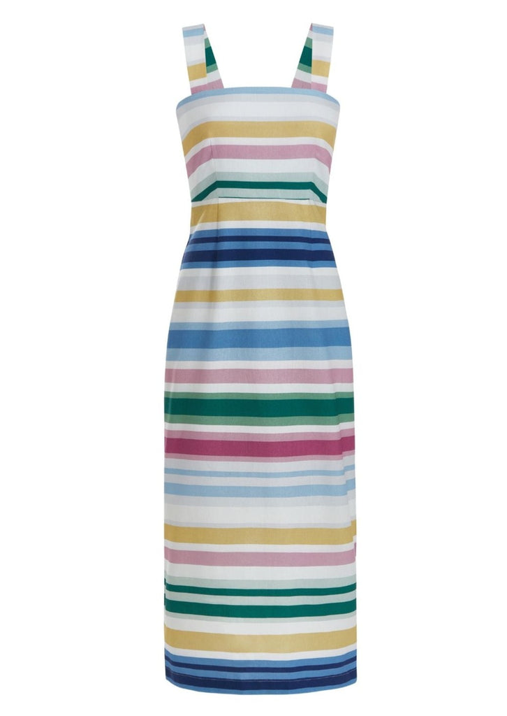 Long Slip Dress in Sofa Stripe