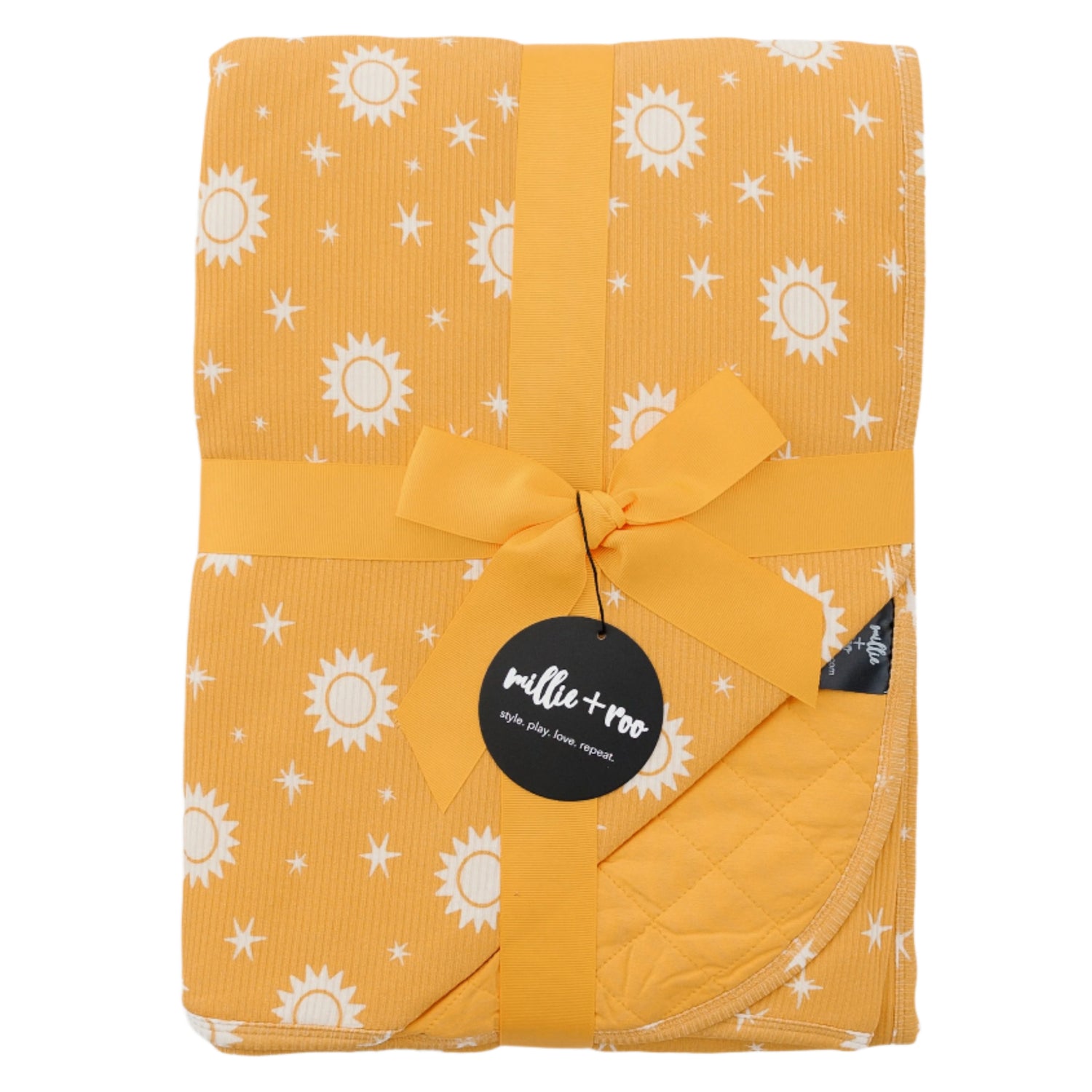 XL QUILTED BAMBOO BLANKET- Sunshine Ribbed