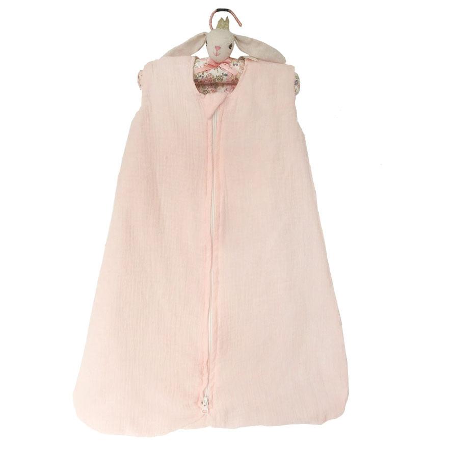 Blush Muslin Sleep Sack And Bunny Padded Hanger