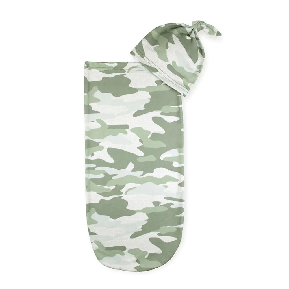 Cutie Cocoon Matching Cocoon & Hat Set – Green Camo