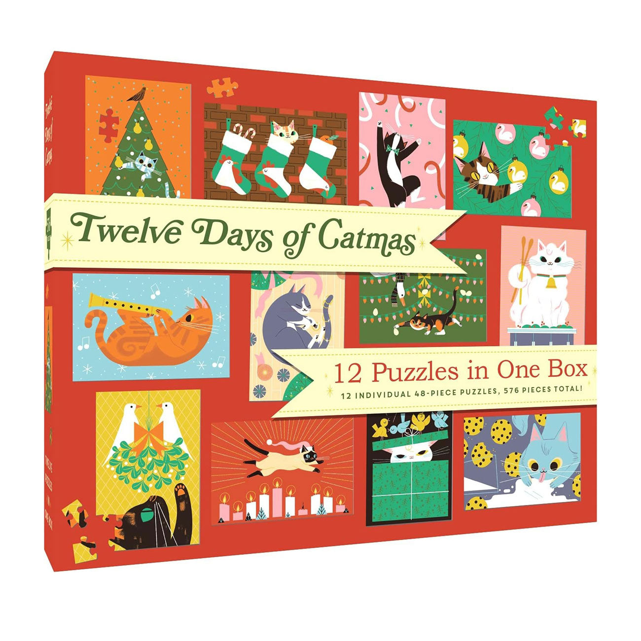 12 Puzzles in One Box: Twelve Days of Catmas