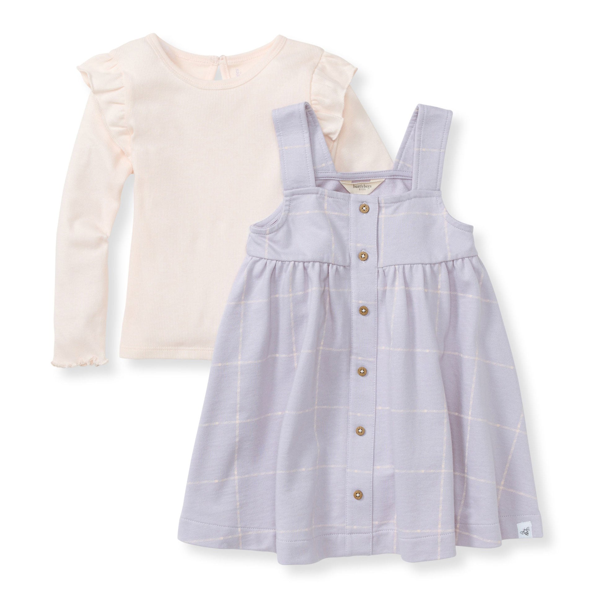 Top and Dress Set – Window Plaid – Flowering Lilac