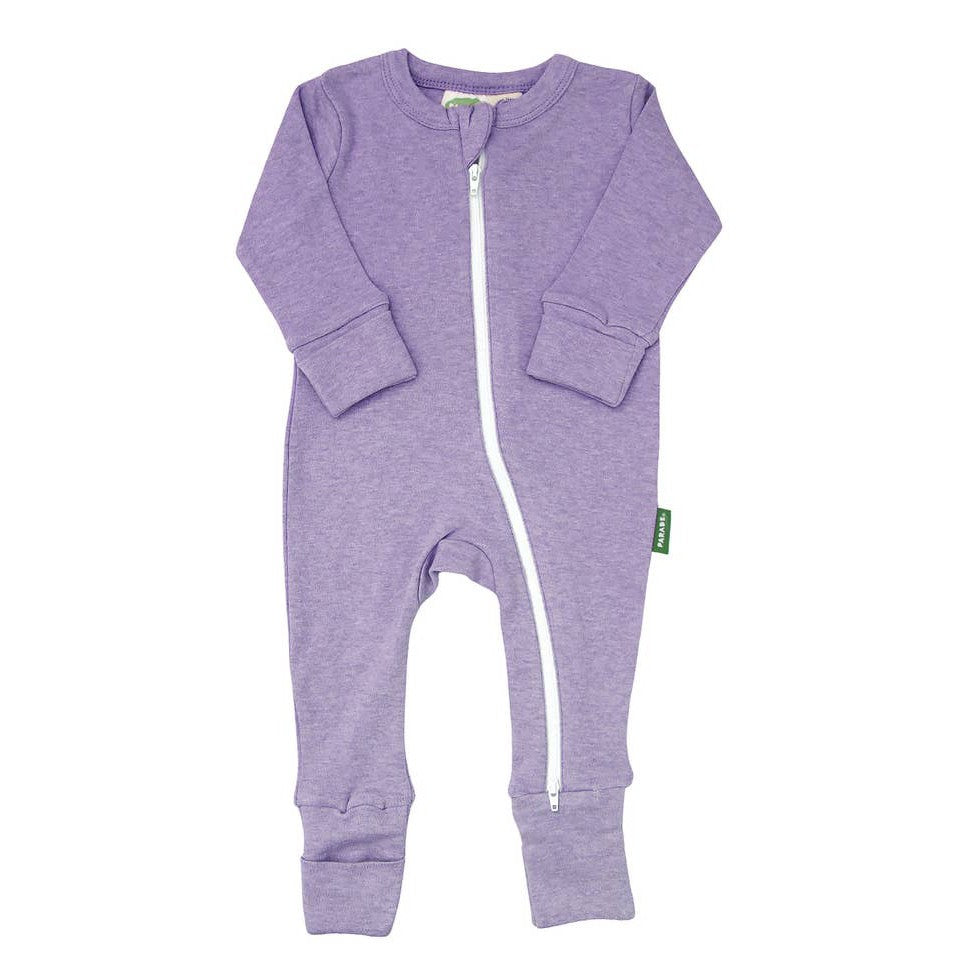 Snuggle Soft Melange ‘2-Way’ Zipper Romper – Lilac