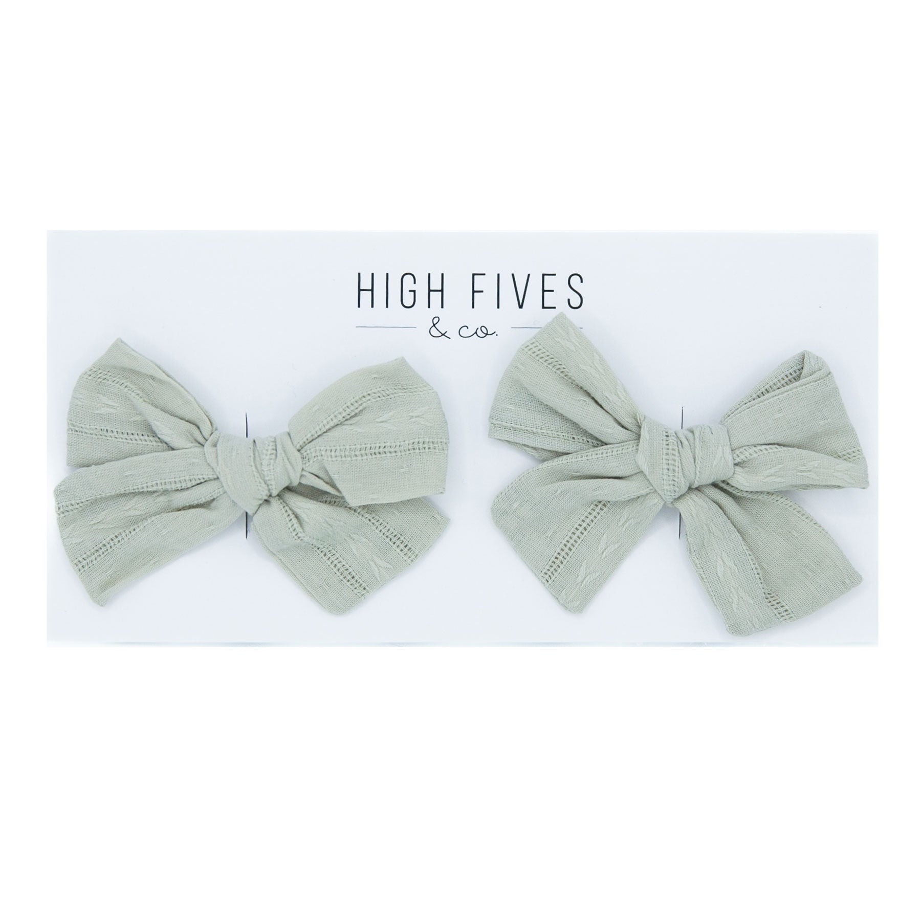 Textured Bow Clips – Piggy Set