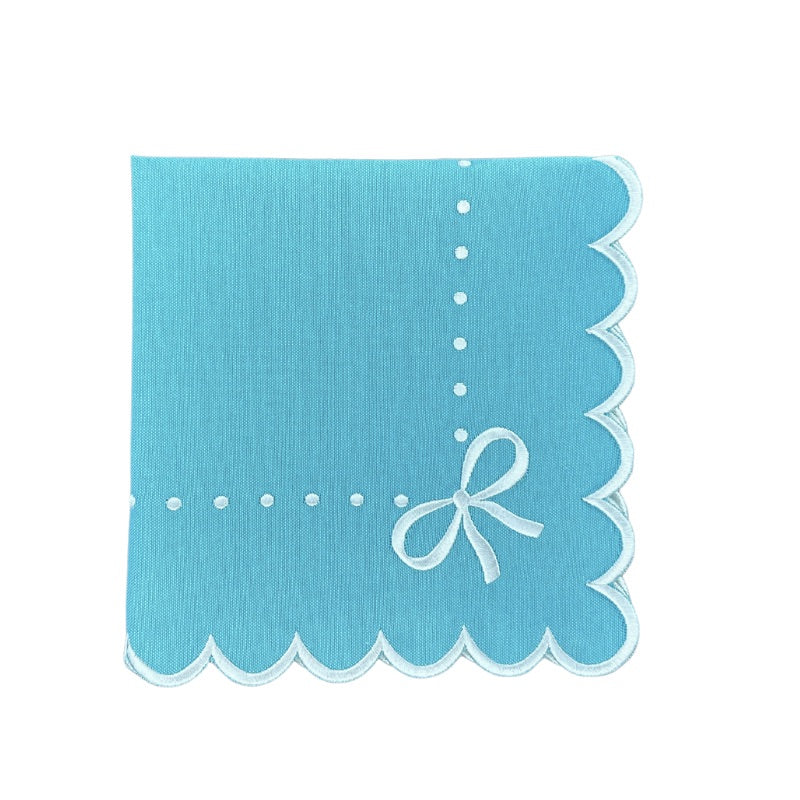 Juliet Bows Napkin – Robin Egg Blue, Set of 4